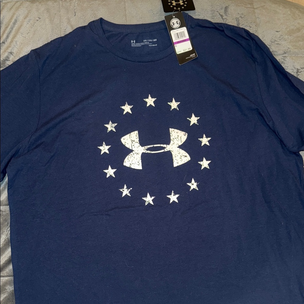 Under Armour Men's Star Logo Navy Tee
